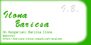 ilona baricsa business card